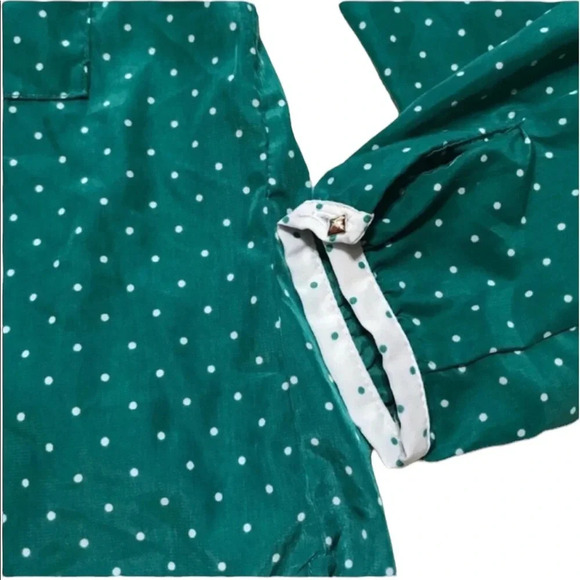 Antilia Femme Green White Polka-dot Long Sleeve Large - Picture 3 of 8